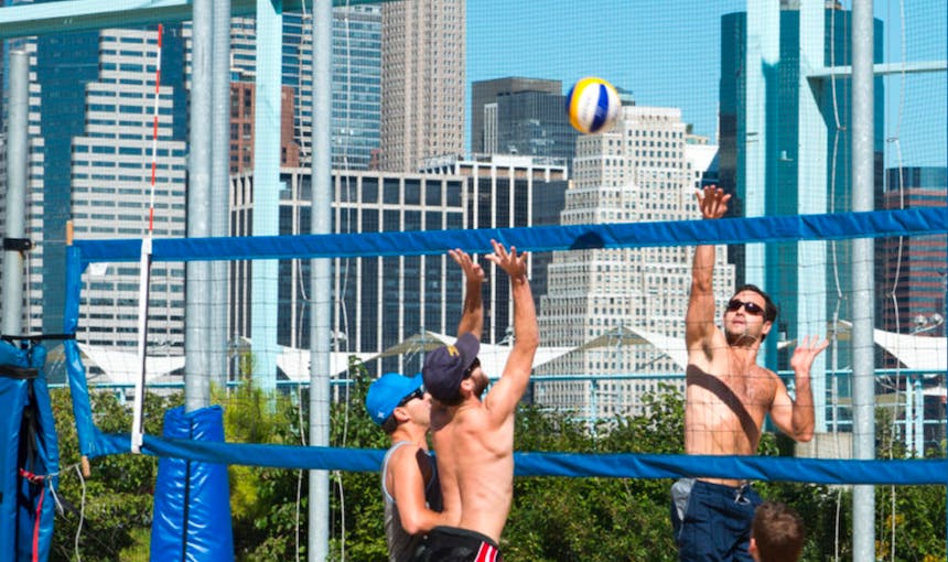 NYC Brooklyn DUMBO Improvement District - Small Business & Community - Community - Brooklyn Bridge Park Volleyball