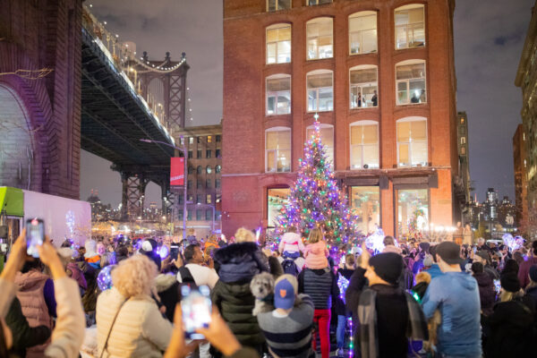 NYC DUMBO Improvement District - Small Business & Community - Community - DUMBO Christmas Tree Lightinh 2021 by Hassan Mokaddam