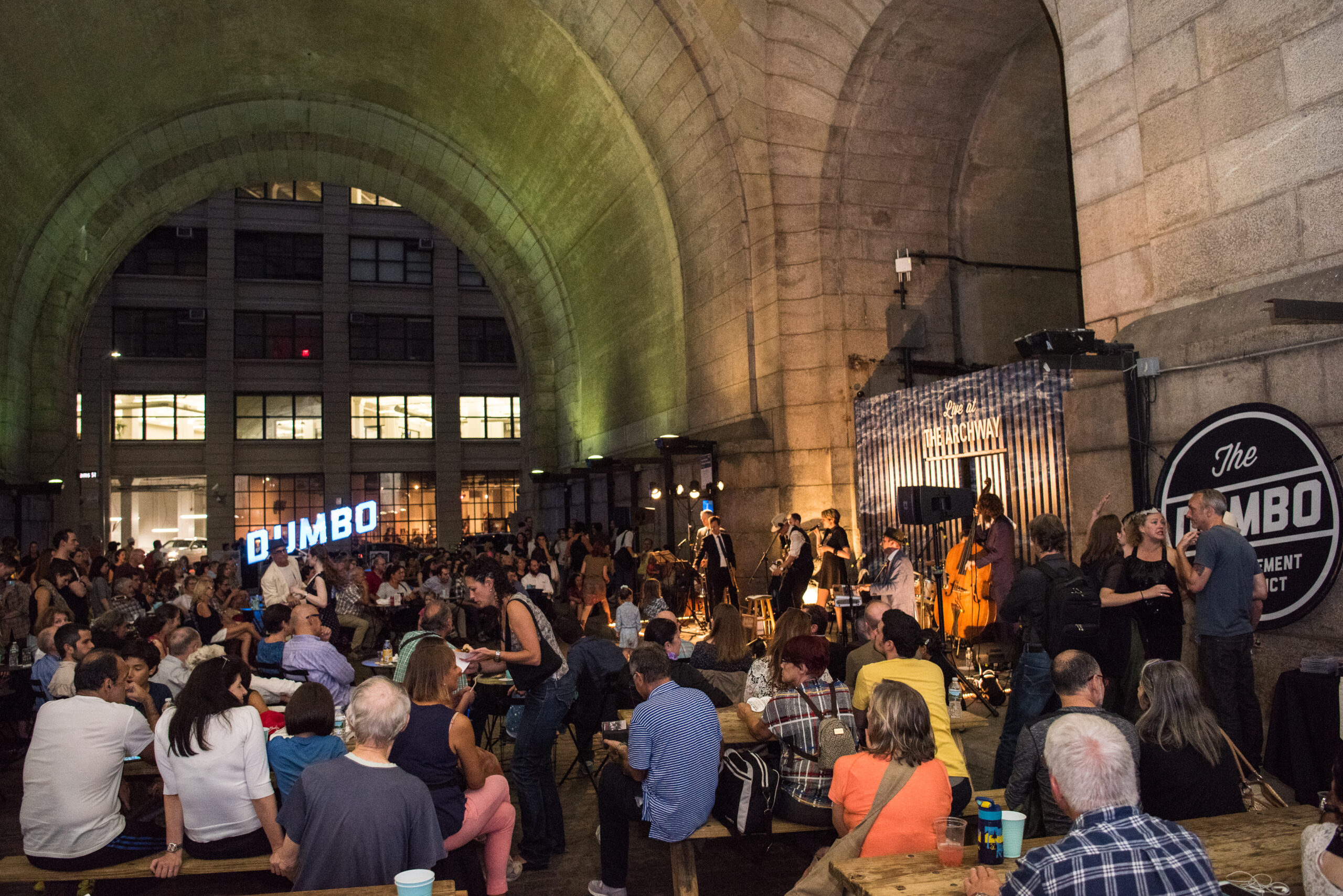 NYC DUMBO Improvement District - Small Business & Community - DUMBO Events - Live at the Archway Julienne Schaer 2017