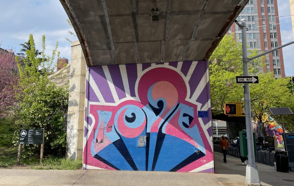 NYC DUMBO Improvement District - Small Business & Community - Public Art + Exhibition - Love Mural