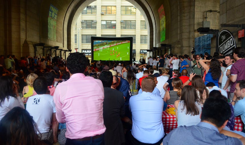 NYC DUMBO Improvement District - Small Business & Community - DUMBO Event - The DUMBO Archway - 2014 World Cup