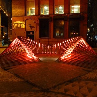 DUMBO Art sculpture called the heart walk