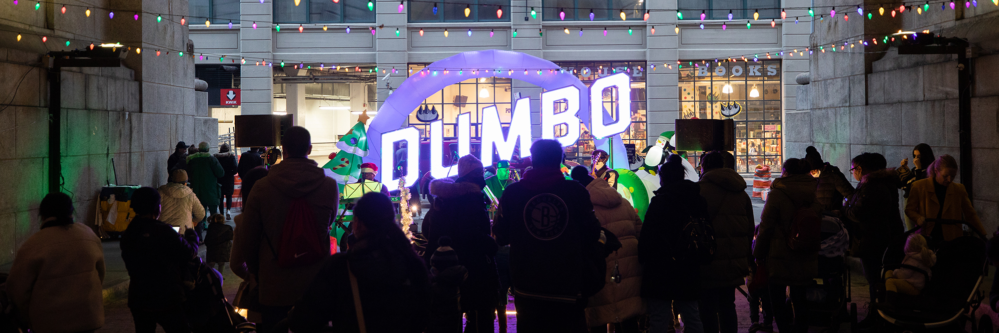 NYC DUMBO Improvement District - Community + Your Place For the Holidays - Dumbo Reflector Holiday Give Back