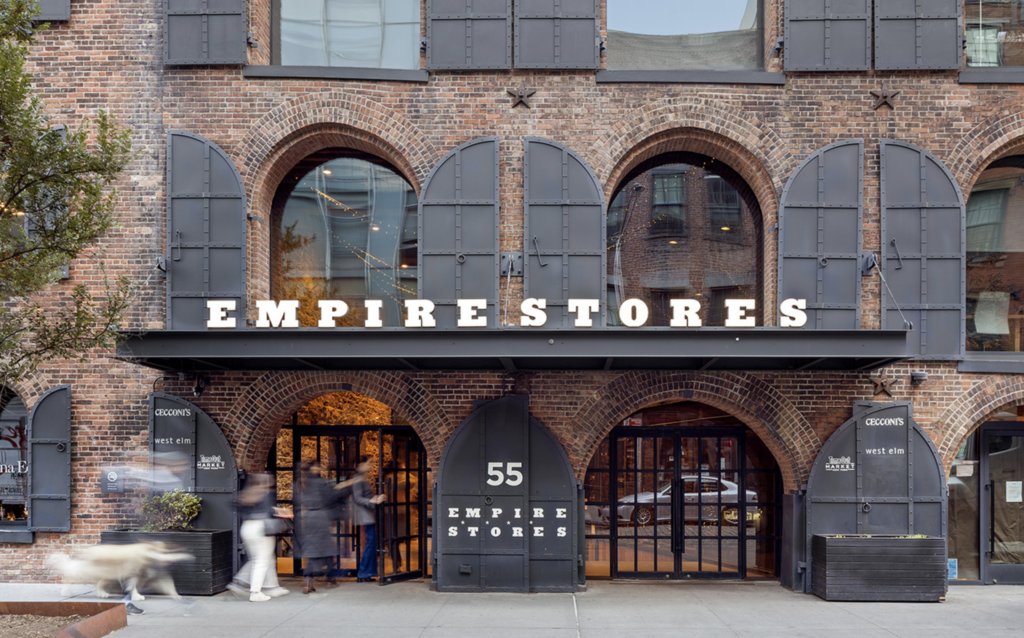 NYC DUMBO Improvement District - Public Art & Small Businesses - Empire Stores Entrance